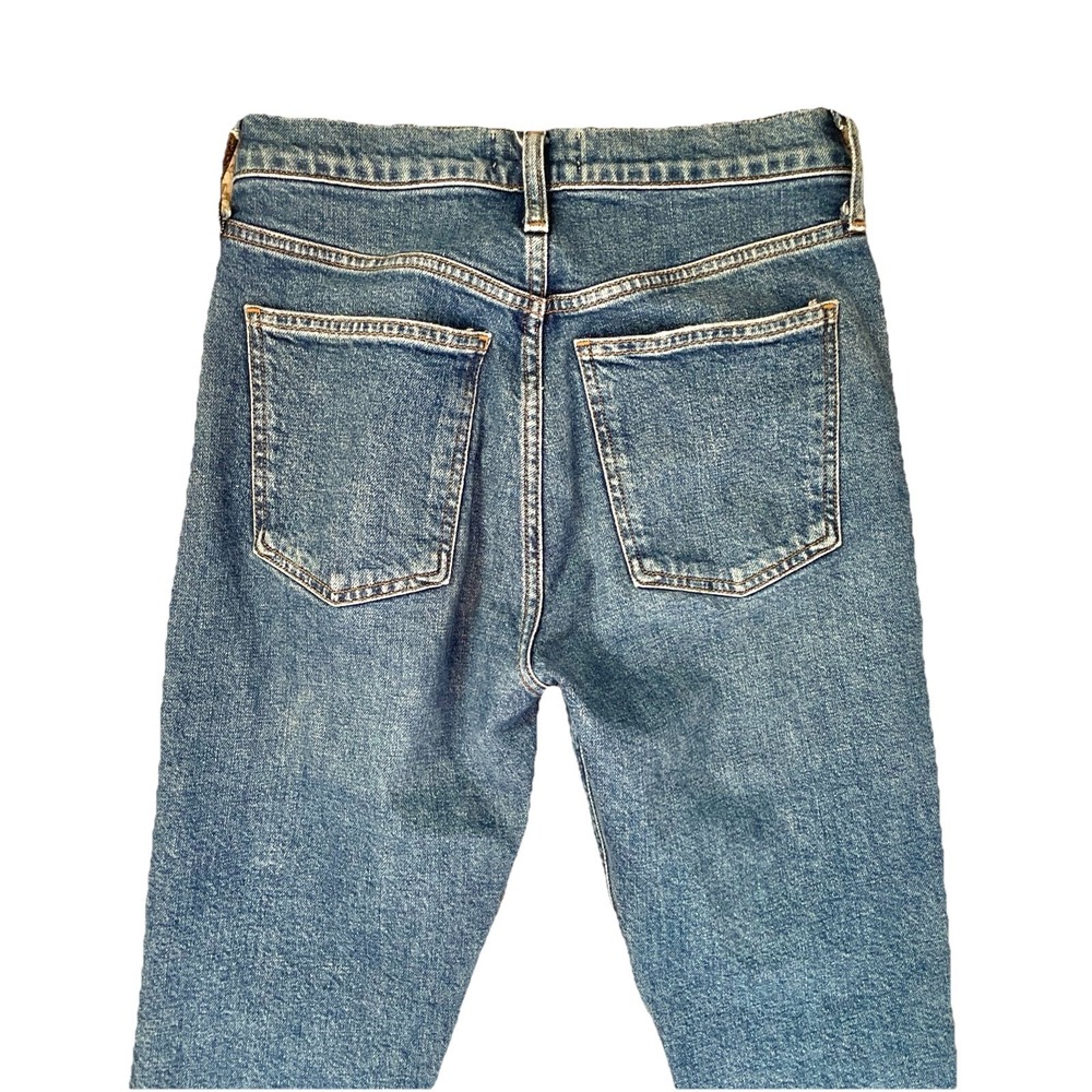 AGOLDE "Merrel" Size 25 Mid Rise Slim Straight Jeans Medium Wash Blue - Picture 5 of 9